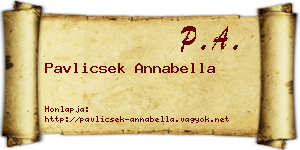 Pavlicsek Annabella névjegykártya